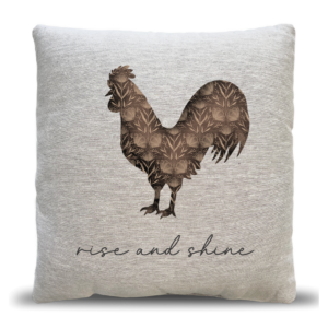 Rise And Shine Chicken Woven Pillow