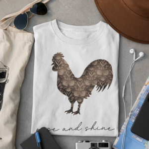farmhouse tshirt, farmhouse tee, rise and shine chicken shirt